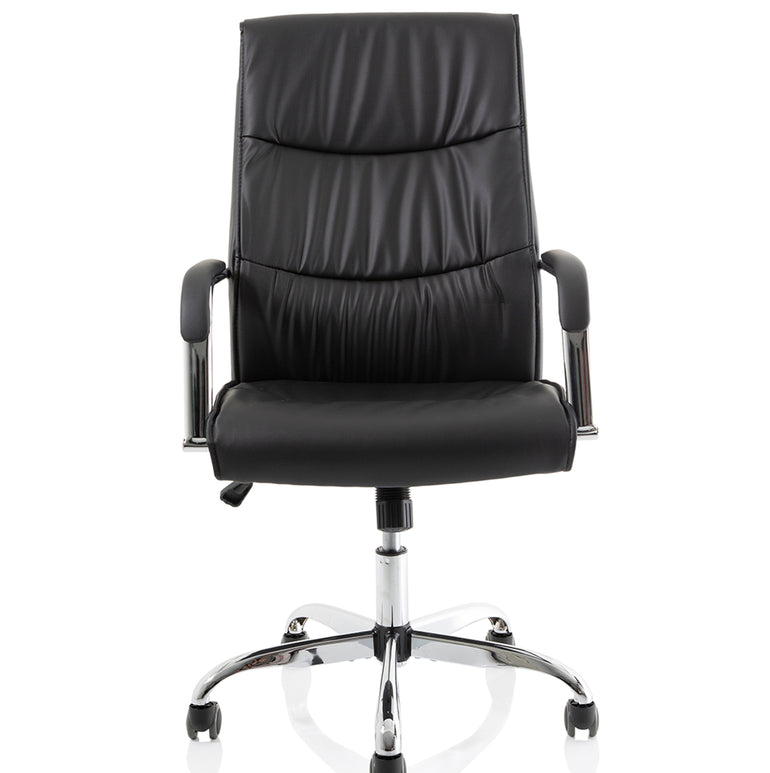 Carter High Back Black Leather Executive Office Chair with Arms