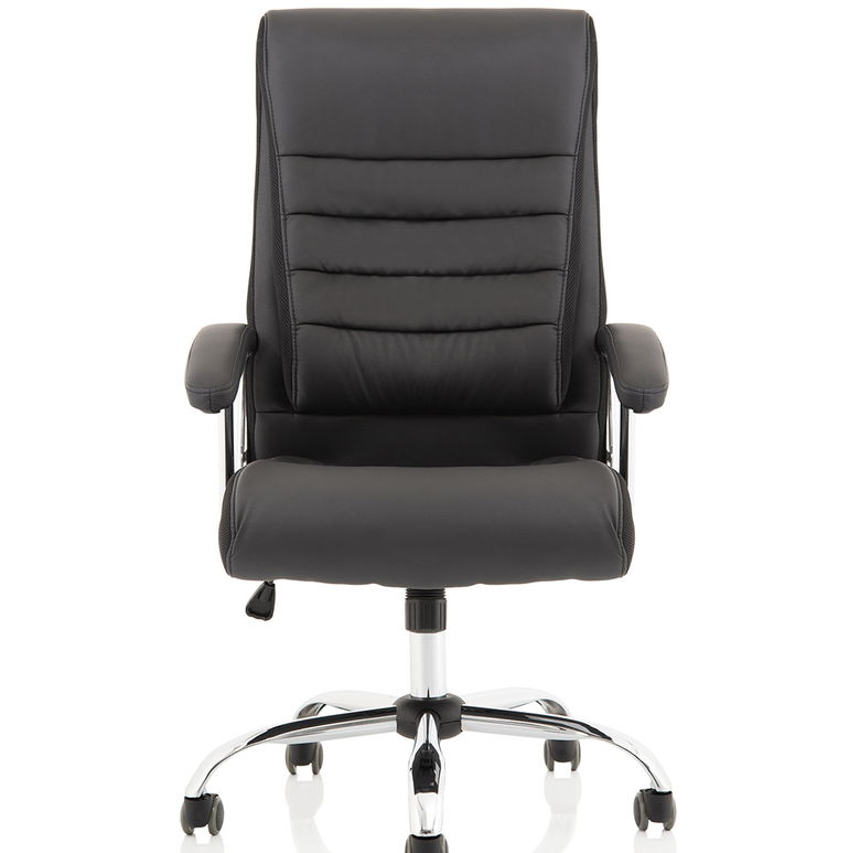 Dallas High Back Black Leather Executive Office Chair with Arms