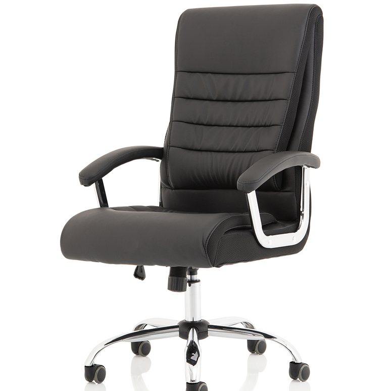 Dallas High Back Black Leather Executive Office Chair with Arms