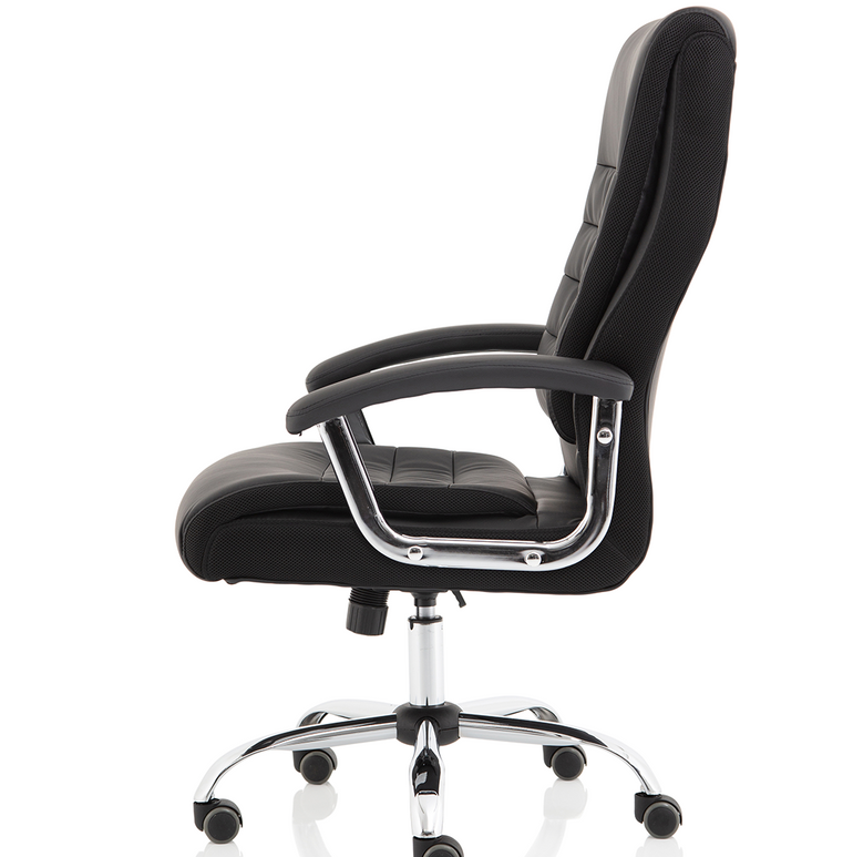 Dallas High Back Black Leather Executive Office Chair with Arms