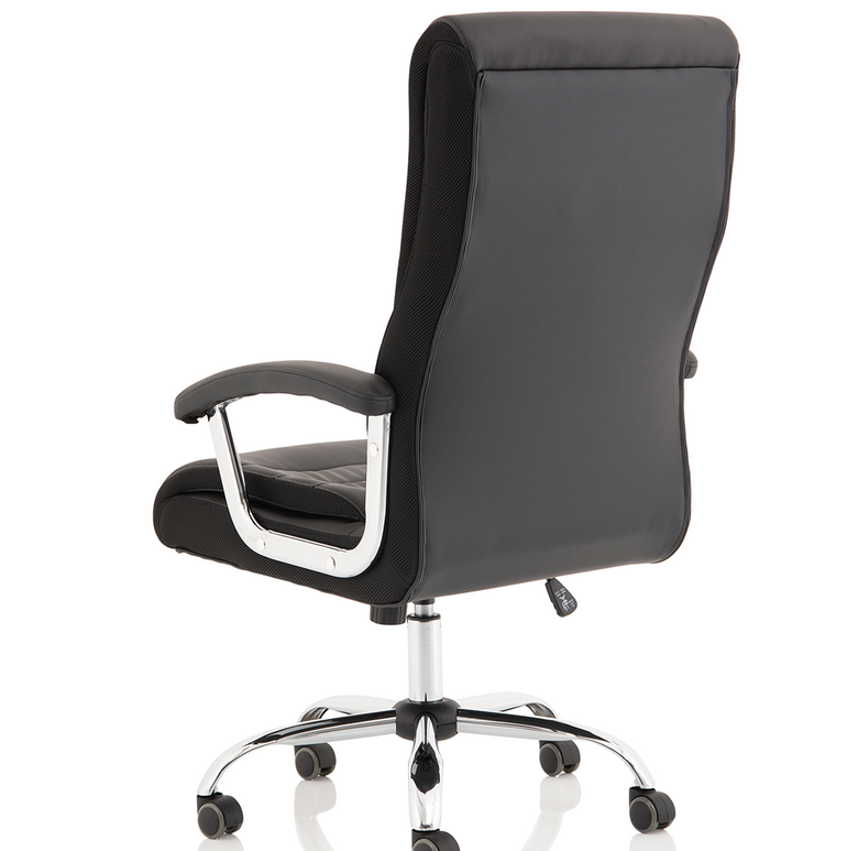 Dallas High Back Black Leather Executive Office Chair with Arms