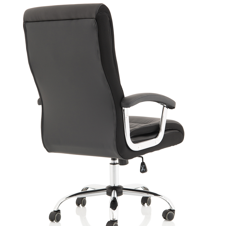 Dallas High Back Black Leather Executive Office Chair with Arms