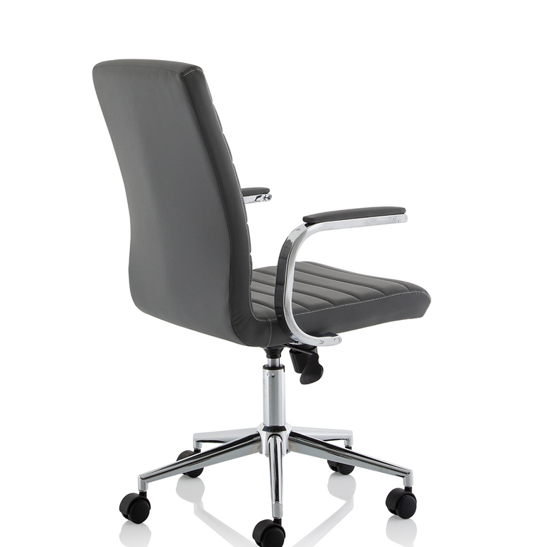 Ezra Medium Back Leather Executive Office Chair with Arms