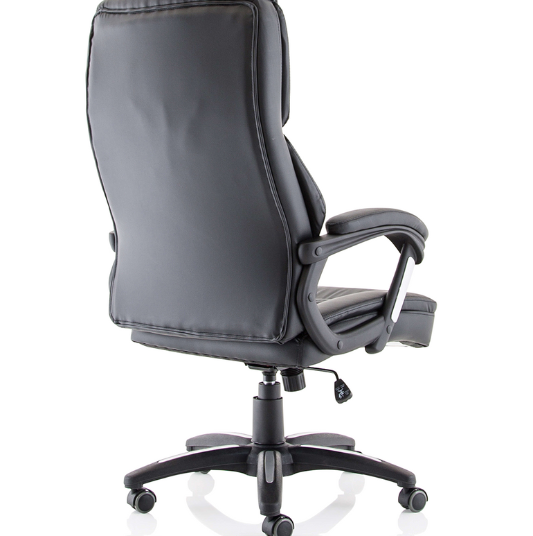 Stratford High Back Executive Black Leather Office Chair with Arms