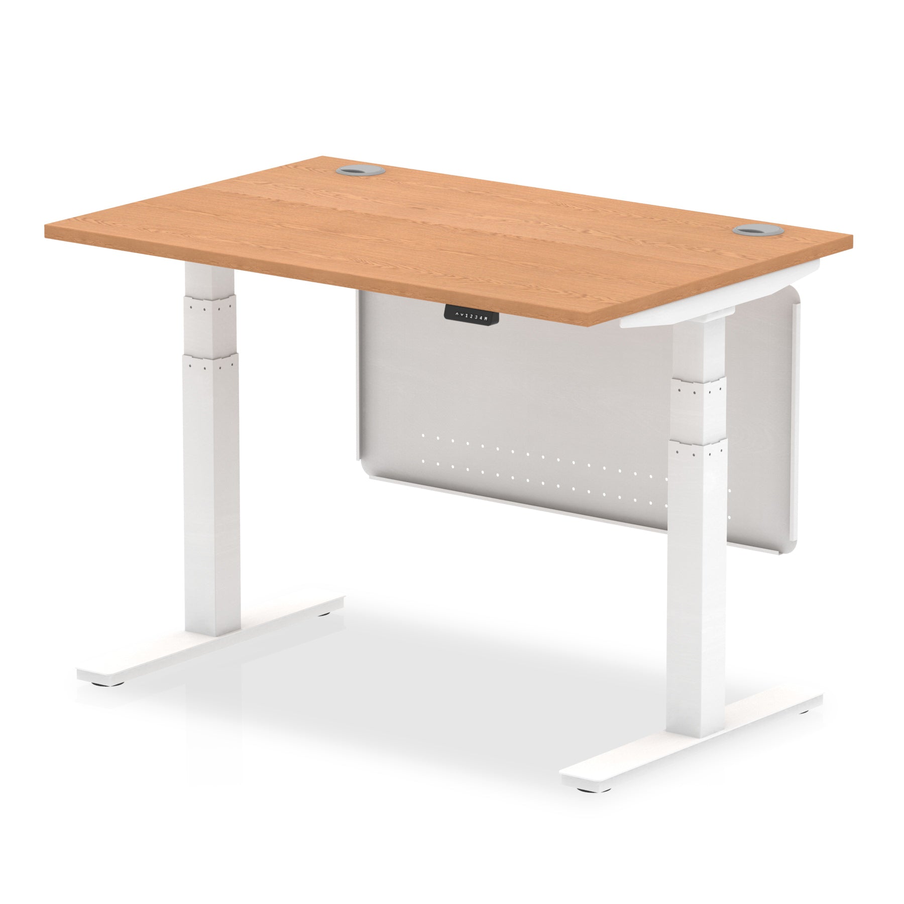 Air Height Adjustable Desk without Cable Ports with Steel Modesty Panel