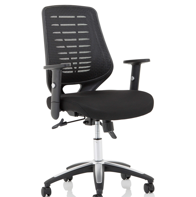 Relay Medium Mesh Back Task Operator Office Chair with Arms