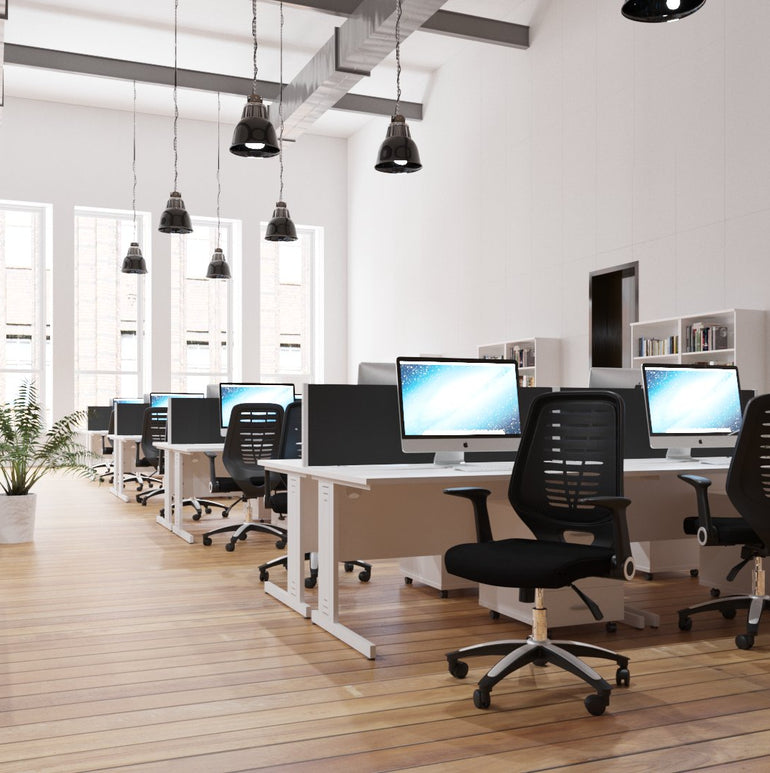 Impulse 1000mm Straight Desk Cable Managed Leg