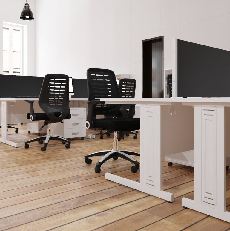 Impulse 1000mm Straight Desk Cable Managed Leg
