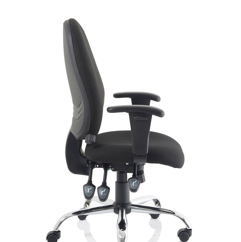 Lisbon Medium Back Task Operator Office Chair with Height Adjustable Arms