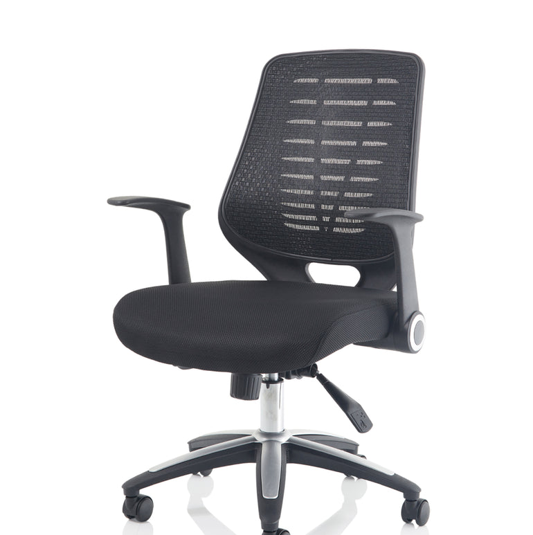 Relay Medium Mesh Back Task Operator Office Chair with Arms