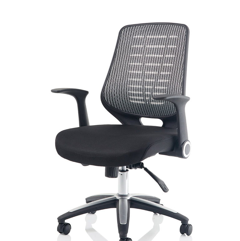 Relay Medium Mesh Back Task Operator Office Chair with Arms