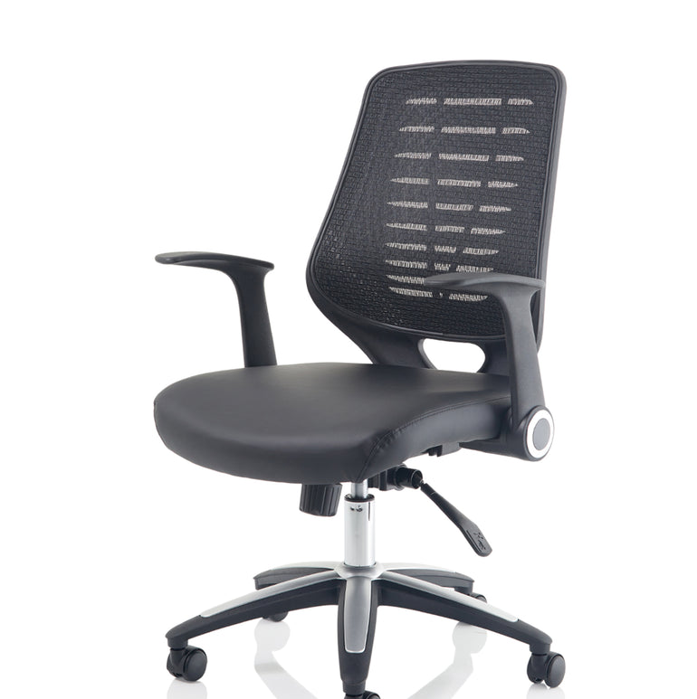 Relay Medium Mesh Back Task Operator Office Chair with Arms