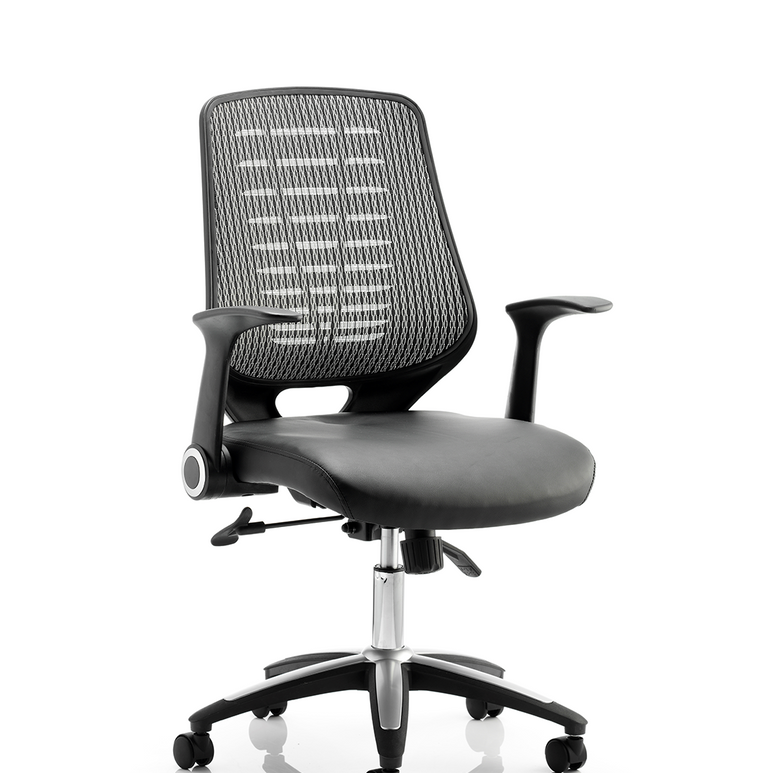 Relay Medium Mesh Back Task Operator Office Chair with Arms