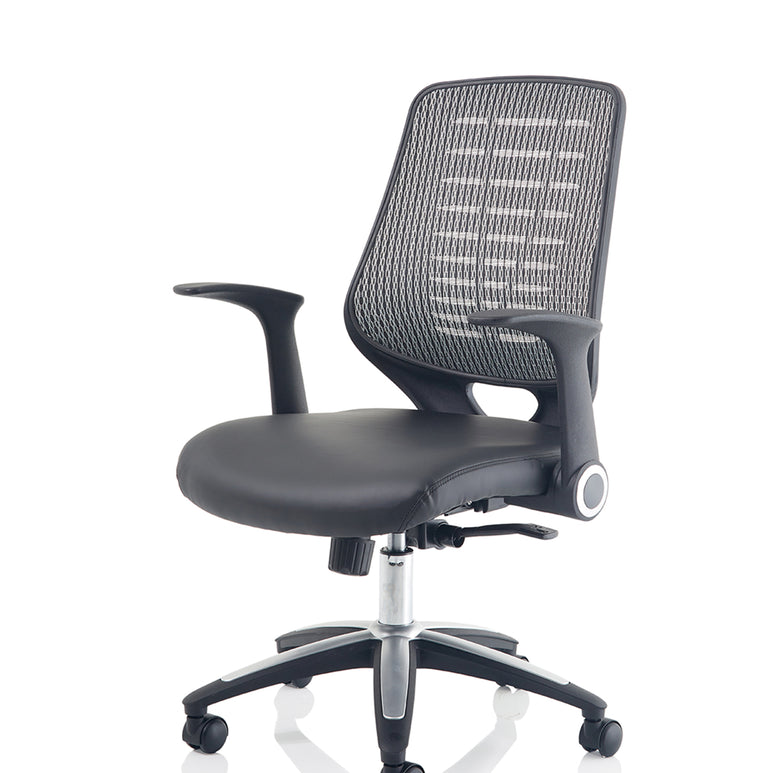Relay Medium Mesh Back Task Operator Office Chair with Arms